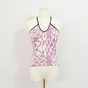 Madinga purple and ivory knit halter top from love only in NYC size small NWT